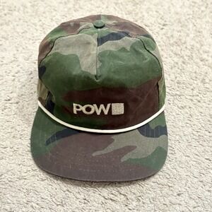 Deso Adjustable Camo Hat Pow Winter Snowboard Embroidered Canvas Cap